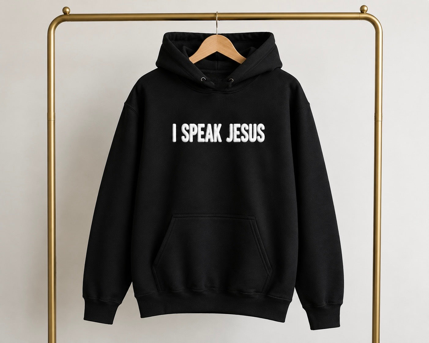 I speak Jesus Puff Print Hoodie