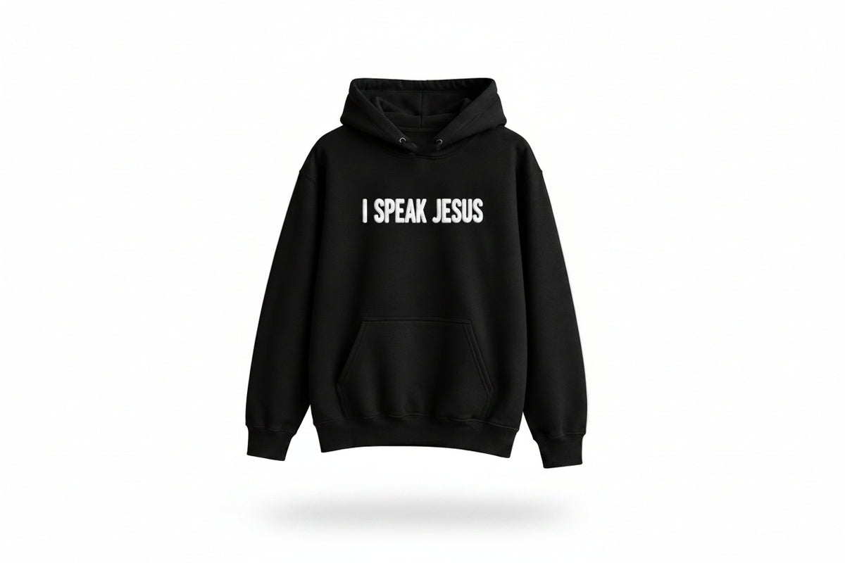 I speak Jesus Puff Print Hoodie