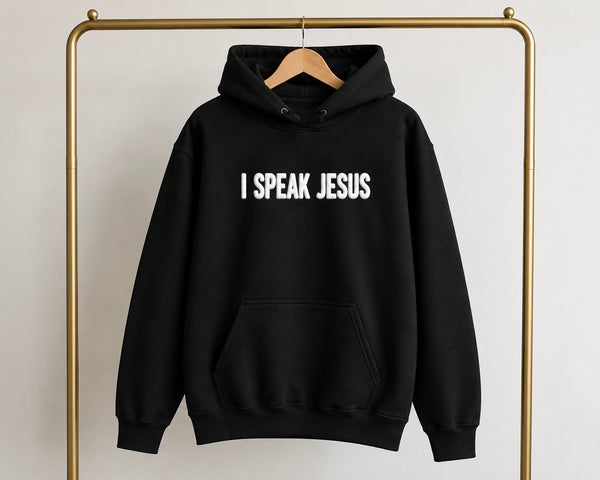 I speak Jesus Puff Print Hoodie