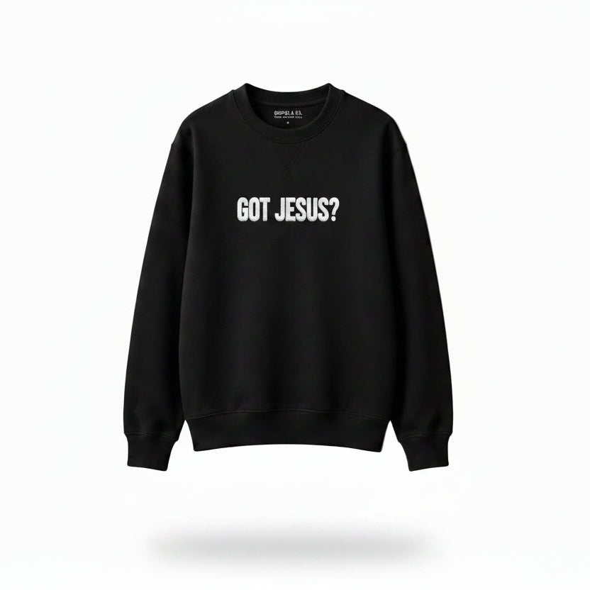 Got Jesus? Puff Print Crew Neck Sweater