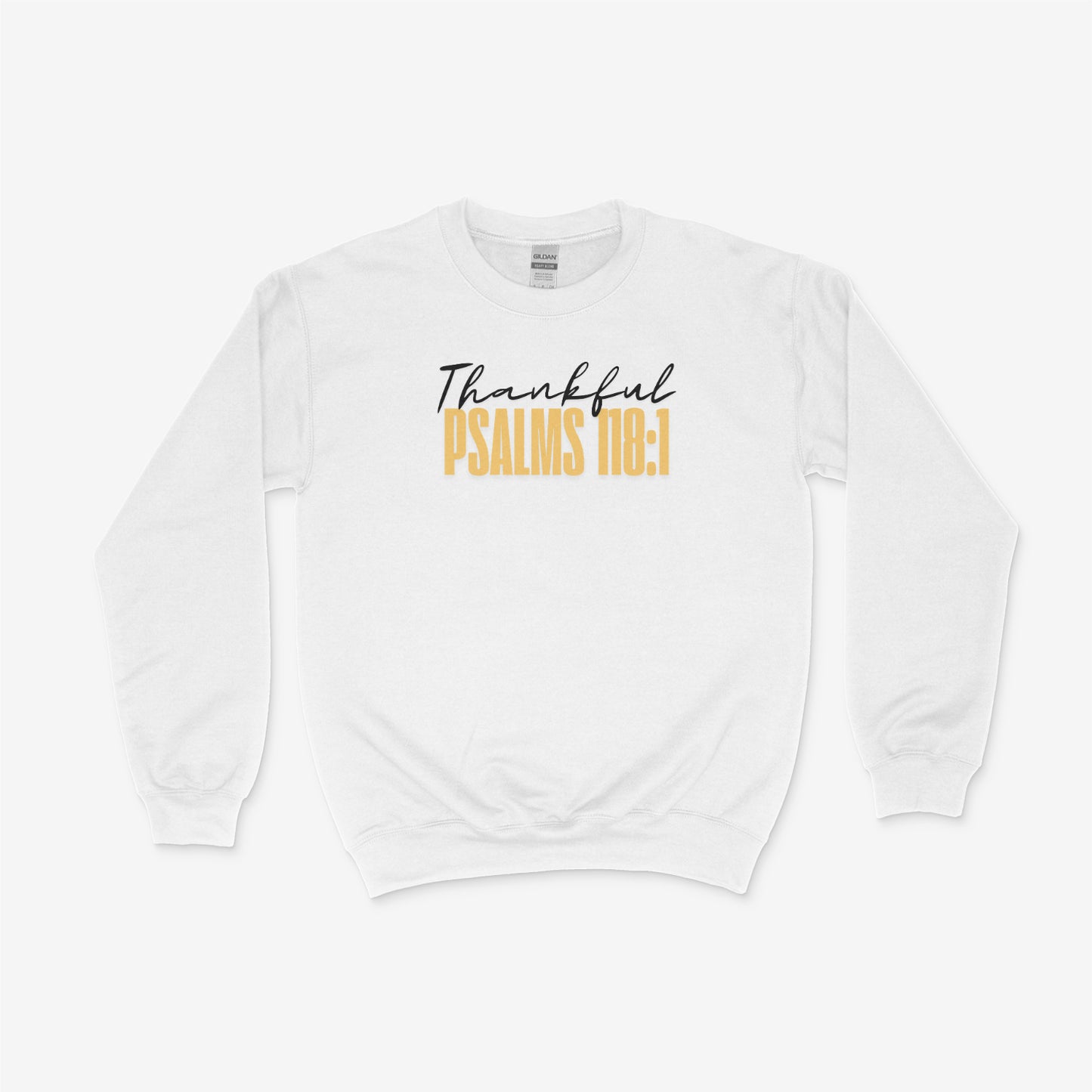 Thankful Unisex Fleece Crew Sweater with DTF Graphics