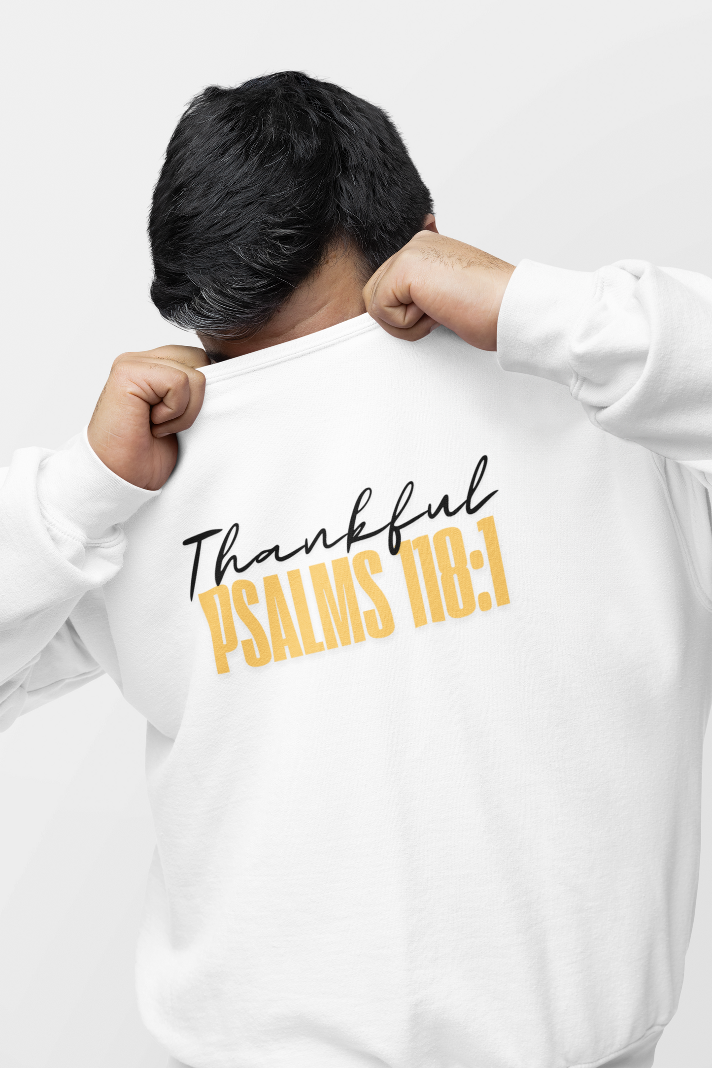 Thankful Unisex Fleece Crew Sweater with DTF Graphics